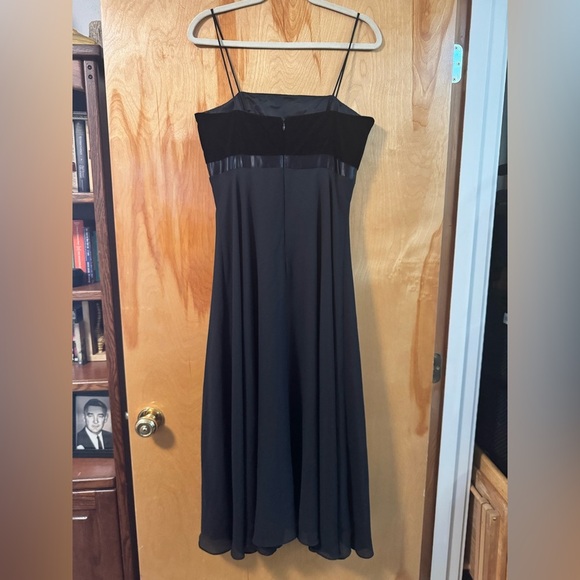 VTG Nightway Collections Formal Midi Dress Velvet Y2K Size 10 Black EUC - Picture 2 of 7